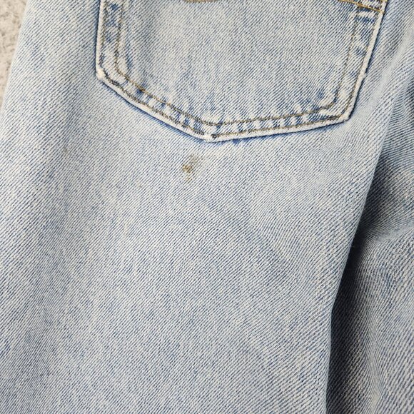 Men's 34x32 Regular Fit Blue Jeans Lee Light Wash Distressed Y2K Workwear Pants - Picture 12 of 13